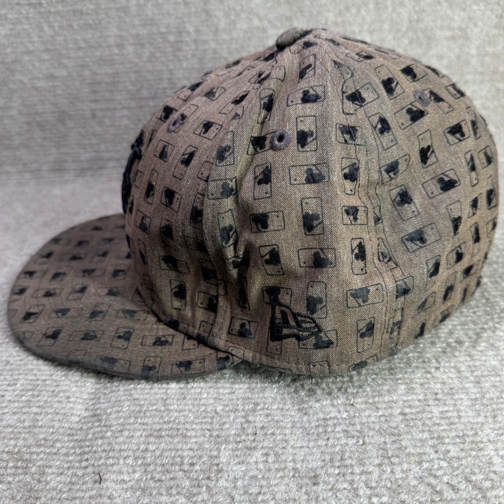 New York Mets New Era 59FIFTY Fitted Hat Mens 7 3/8 Brown MLB All Over Print - Picture 4 of 8